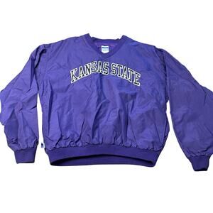 Vintage KSU Kansas State Wildcats Windbreaker Jacket Size Large GTM Sportswear